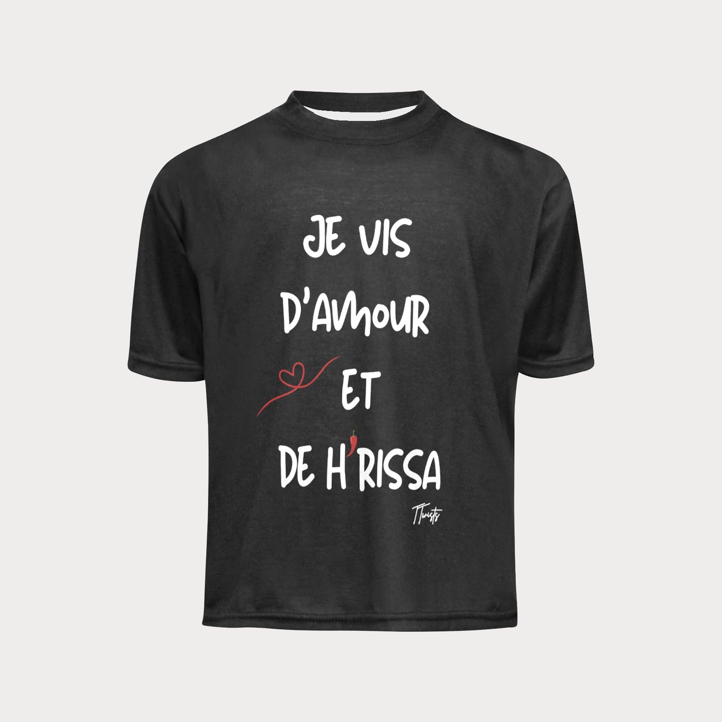 Toddler T-Shirt - Je vis d'amour et de Harissa