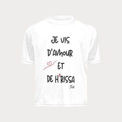 T-Shirt Tout-petit - Je vis d'amour et de Harissa