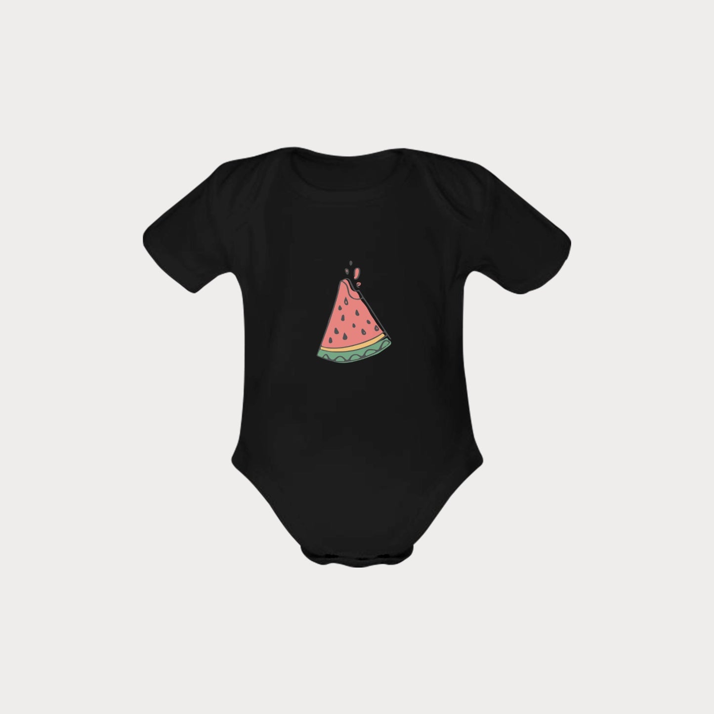 Organic Cotton Babysuit - Watermelon Slice