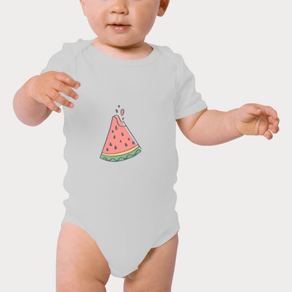 Organic Cotton Babysuit - Watermelon Slice