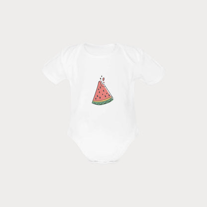 Organic Cotton Babysuit - Watermelon Slice