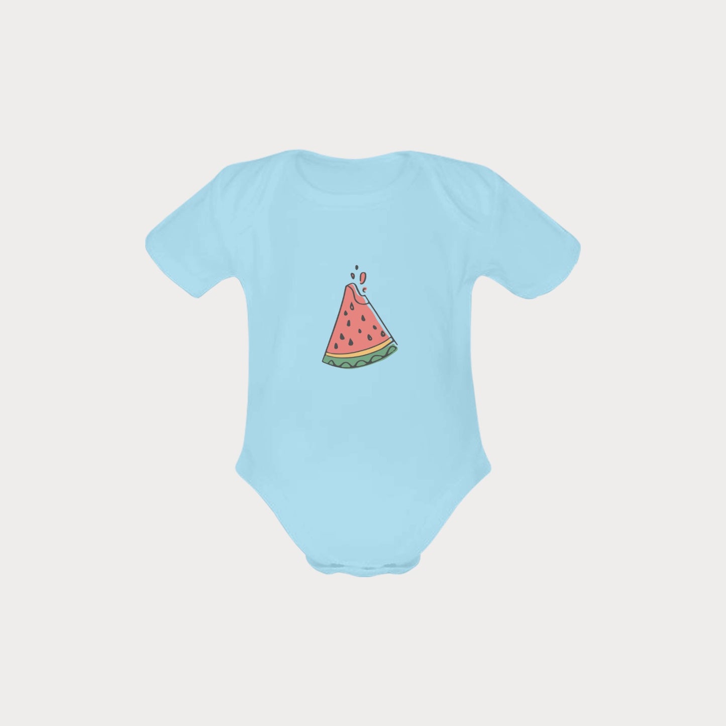 Organic Cotton Babysuit - Watermelon Slice