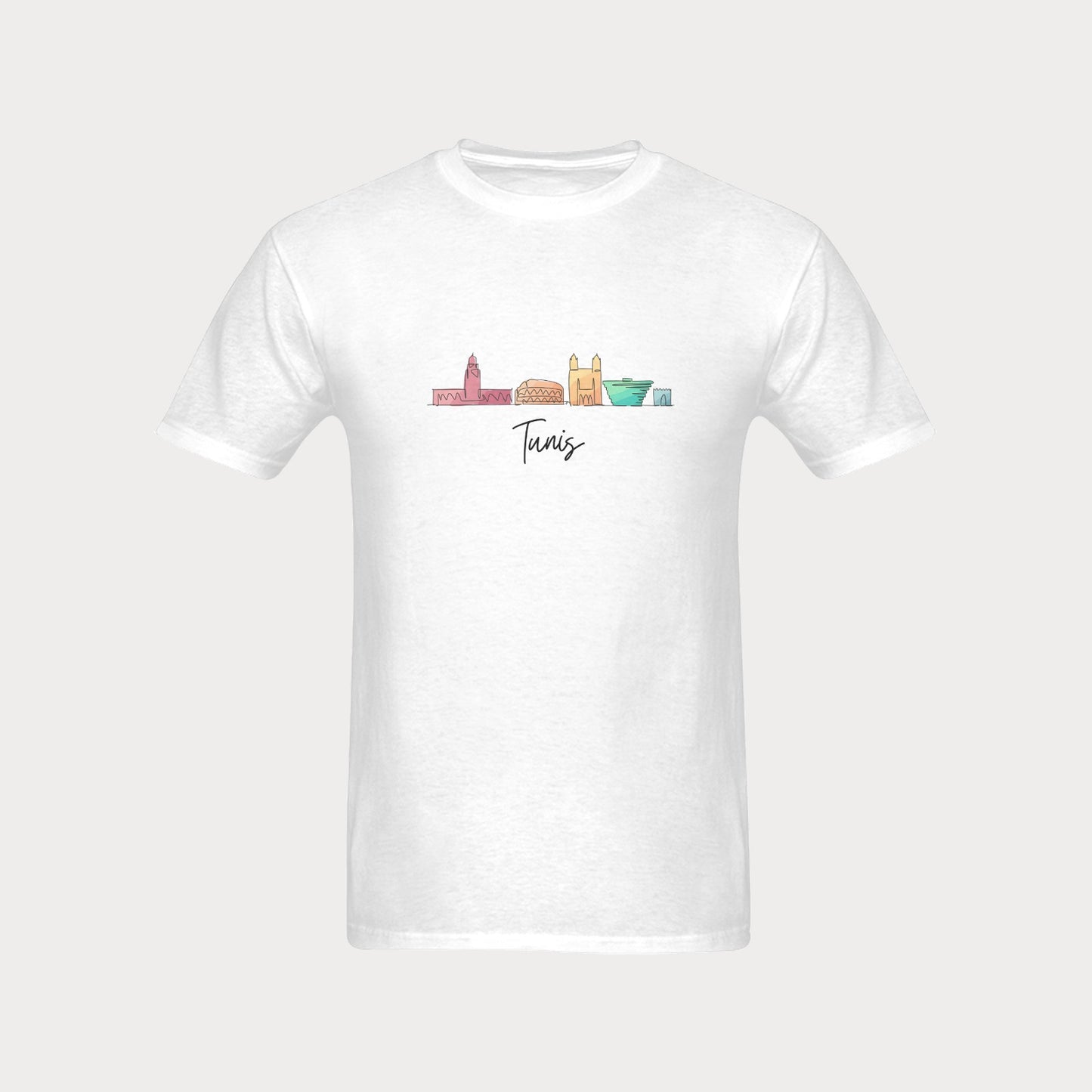 Men's T-shirt - Tunisia Skyline