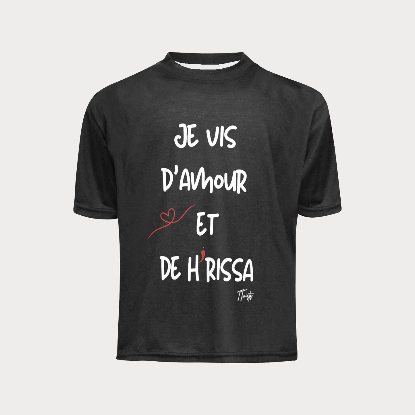 T-Shirt Tout-petit - Je vis d'amour et de Harissa