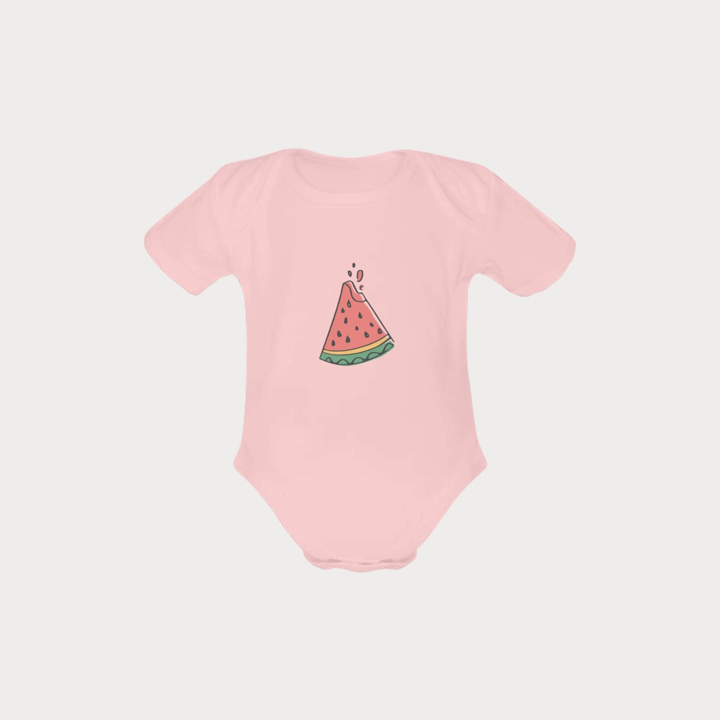 Organic Cotton Babysuit - Watermelon Slice