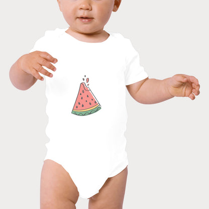 Organic Cotton Babysuit - Watermelon Slice