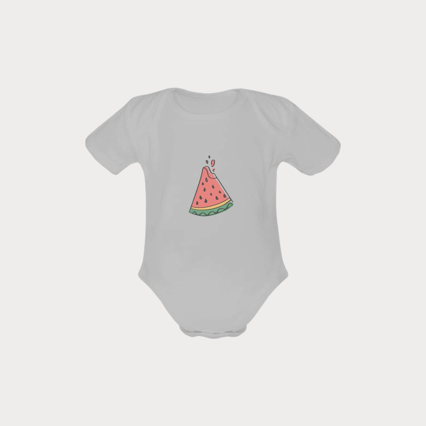 Organic Cotton Babysuit - Watermelon Slice