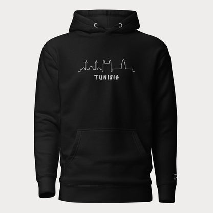 Embroidered Unisex Hoodie | Tunisia Skyline