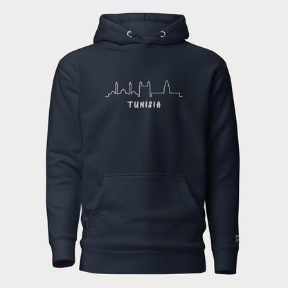 Embroidered Unisex Hoodie | Tunisia Skyline