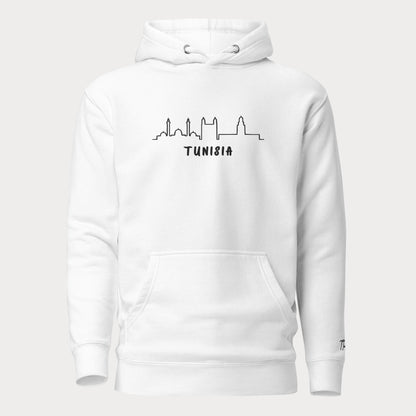 Embroidered Unisex Hoodie | Tunisia Skyline